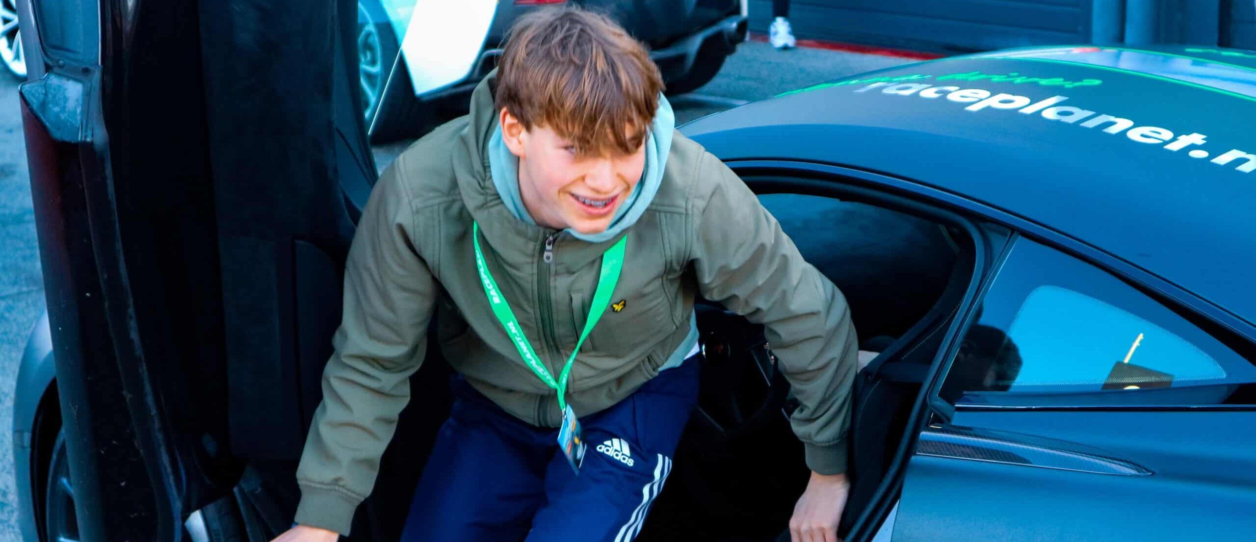 Young driver in a McLaren on Circuit Zandvoort during Race Planet Rookie Driving